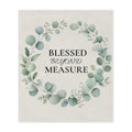 Blessed Beyond Measure Minky Blanket — Floral Eucalyptus Wreath Throw