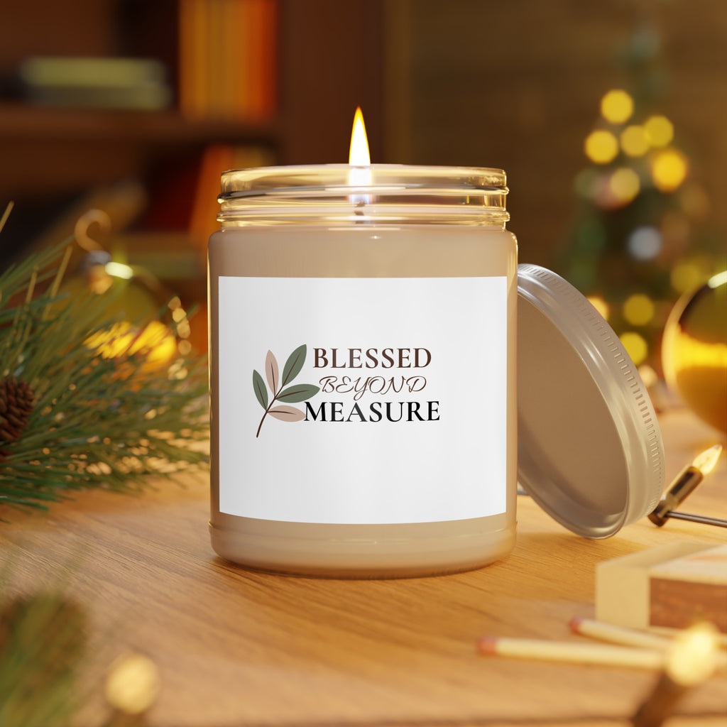 Blessed Beyond Measure Scented Soy Candle — 9oz Inspirational Home Decor Gift
