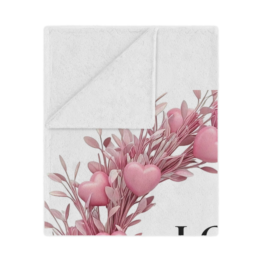 LOVE LIVES HERE Minky Blanket