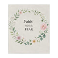 Faith Over Fear Floral Minky Blanket