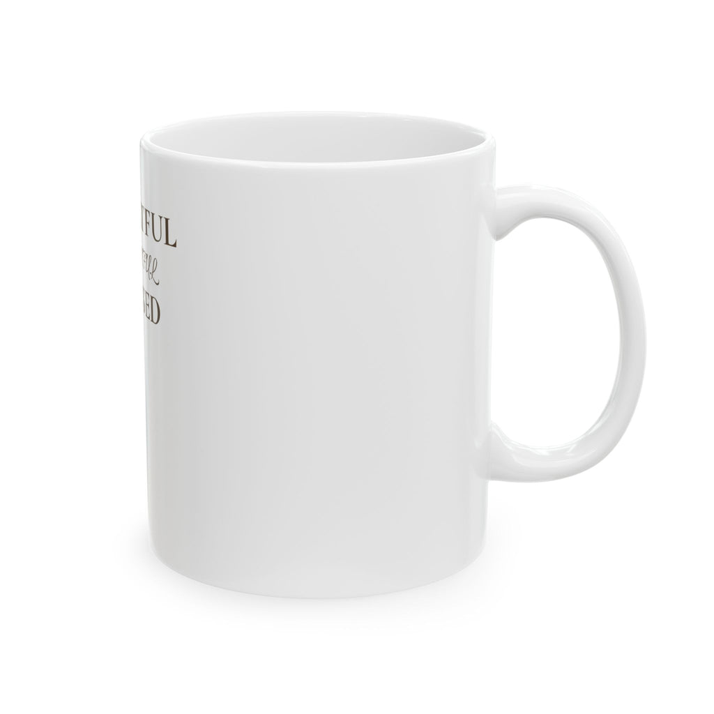 Blessed & Grateful Ceramic Mug — "Greatful, Thankful, Blessed" Inspirational Coffee Cup