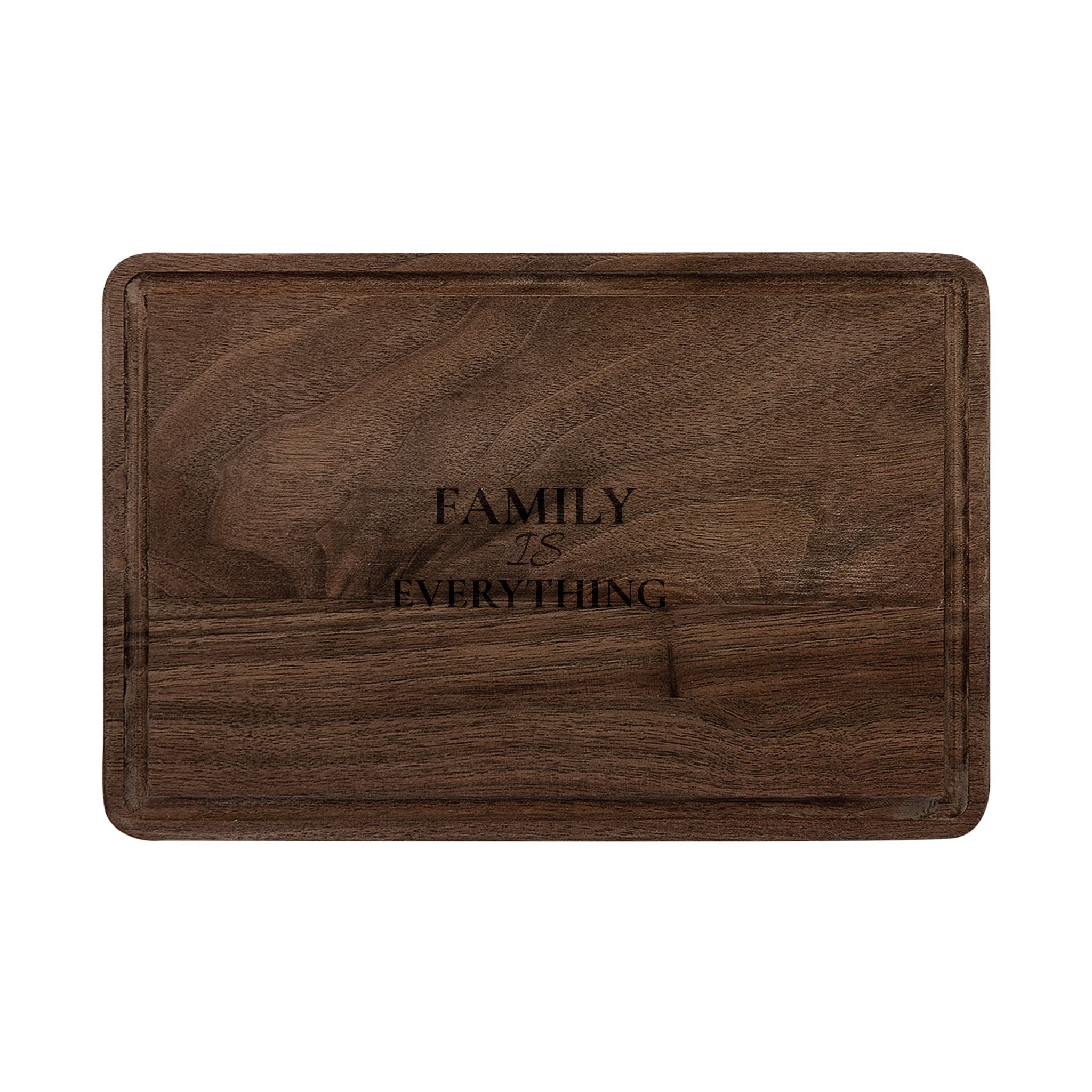 Engraved 'Family Is Everything' Wooden Cutting Board