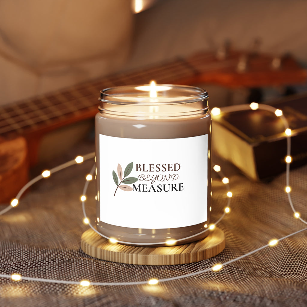Blessed Beyond Measure Scented Soy Candle — 9oz Inspirational Home Decor Gift