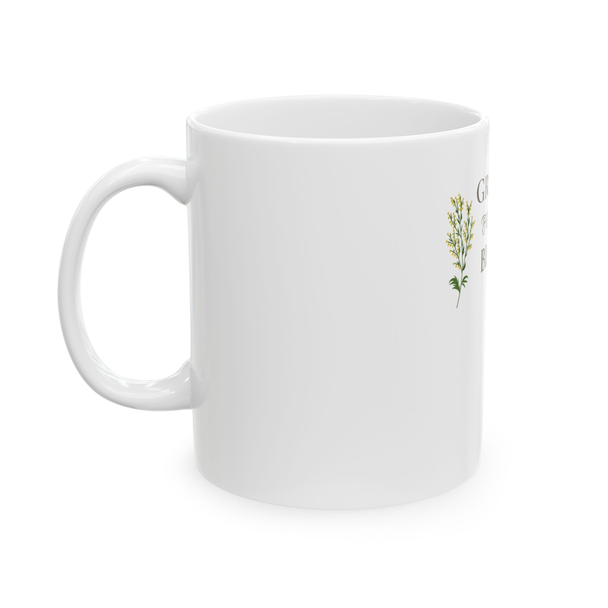 Blessed & Grateful Ceramic Mug — "Greatful, Thankful, Blessed" Inspirational Coffee Cup