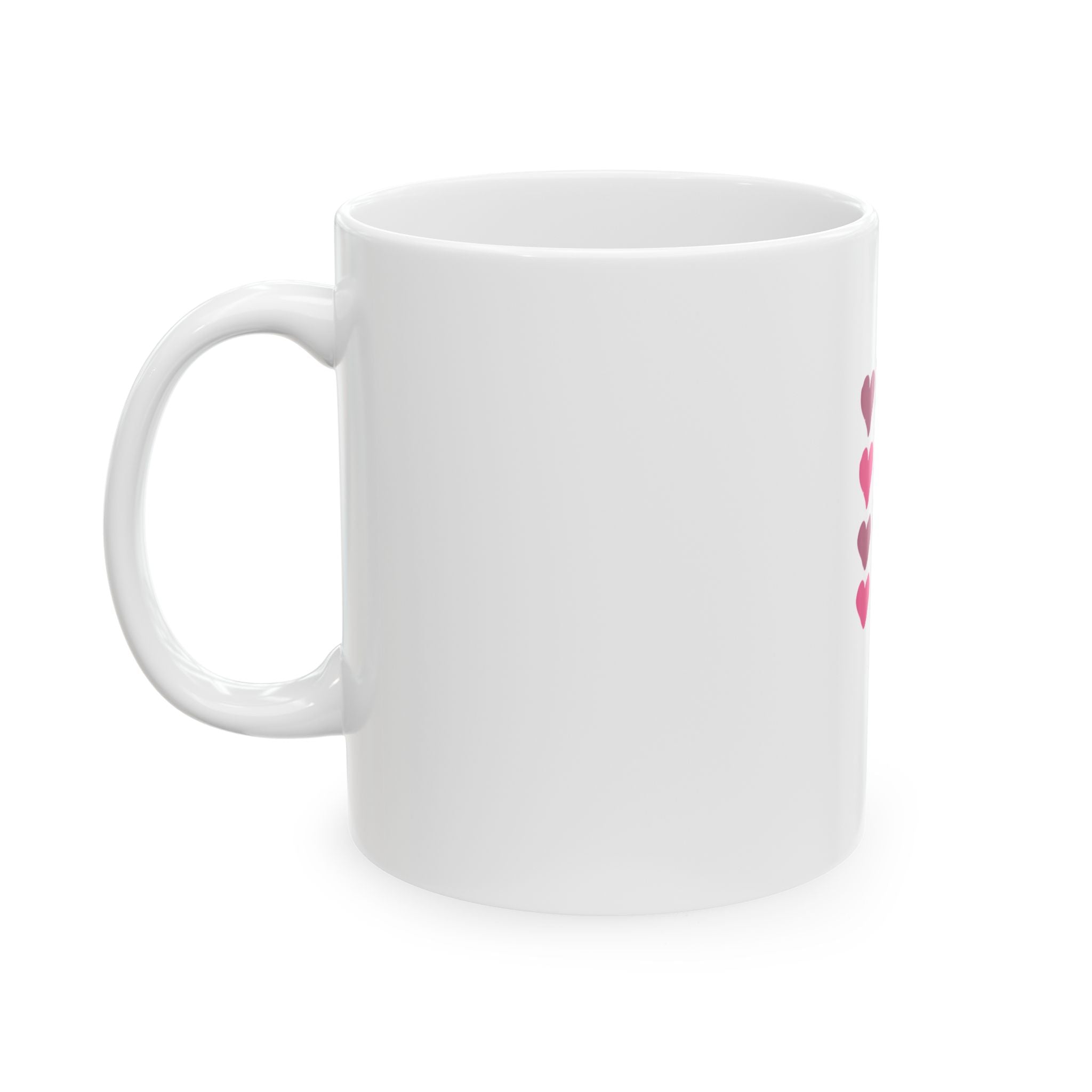 Love Lives Here Ceramic Mug — Heart Accent Coffee Cup (11oz, 15oz)