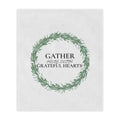 Gather with Grateful Hearts Minky Blanket — Farmhouse Wreath Throw