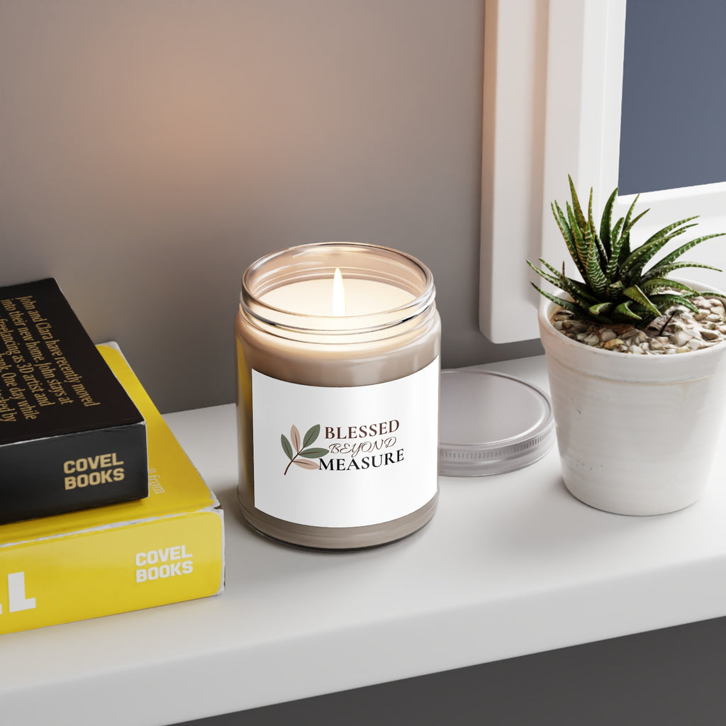 Blessed Beyond Measure Scented Soy Candle — 9oz Inspirational Home Decor Gift