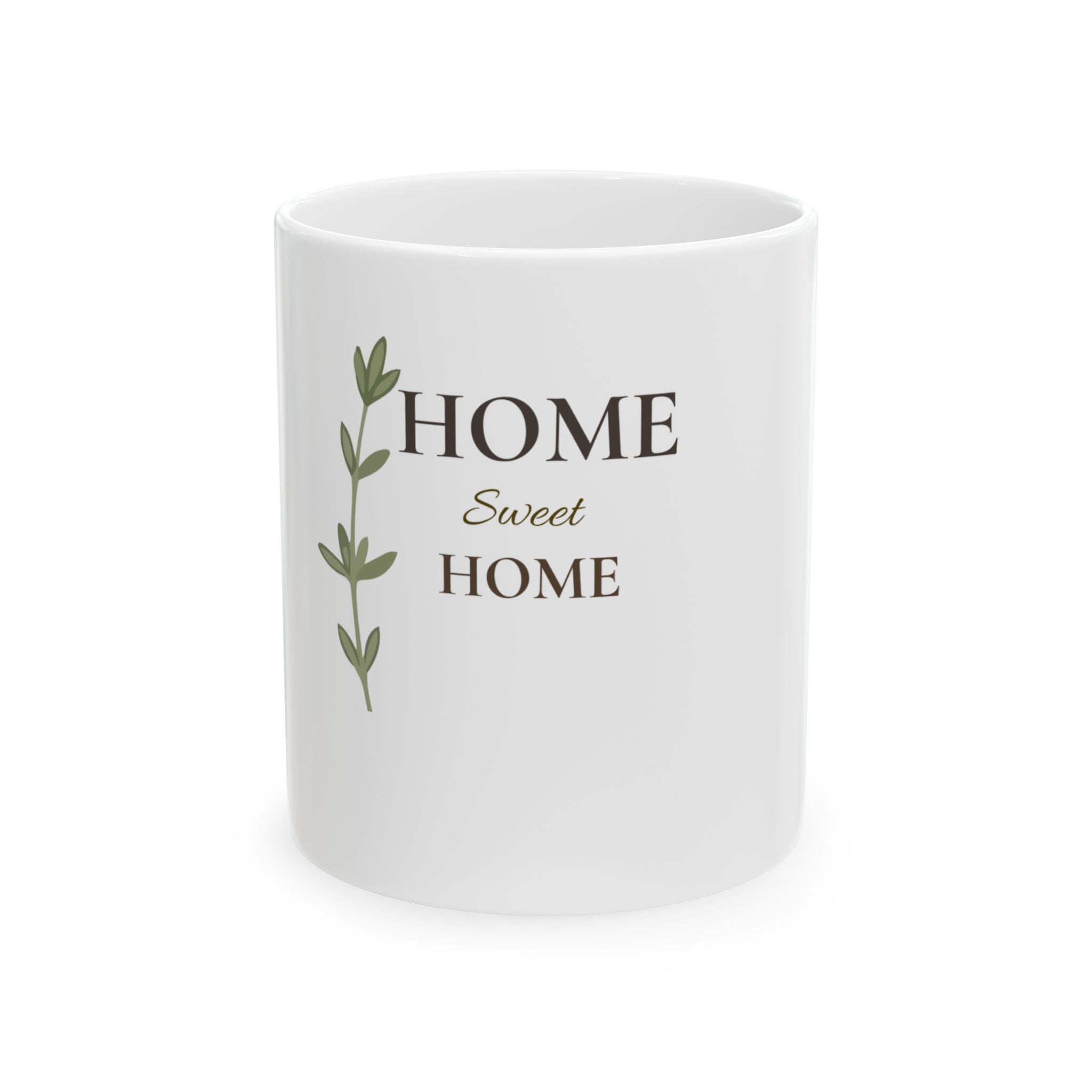 Home Sweet Home Ceramic Mug — Cozy Farmhouse Coffee Tea Cup (11oz & 15oz)