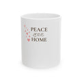 Peace Love Home Ceramic Mug — 11oz & 15oz Heart Accent Coffee Cup