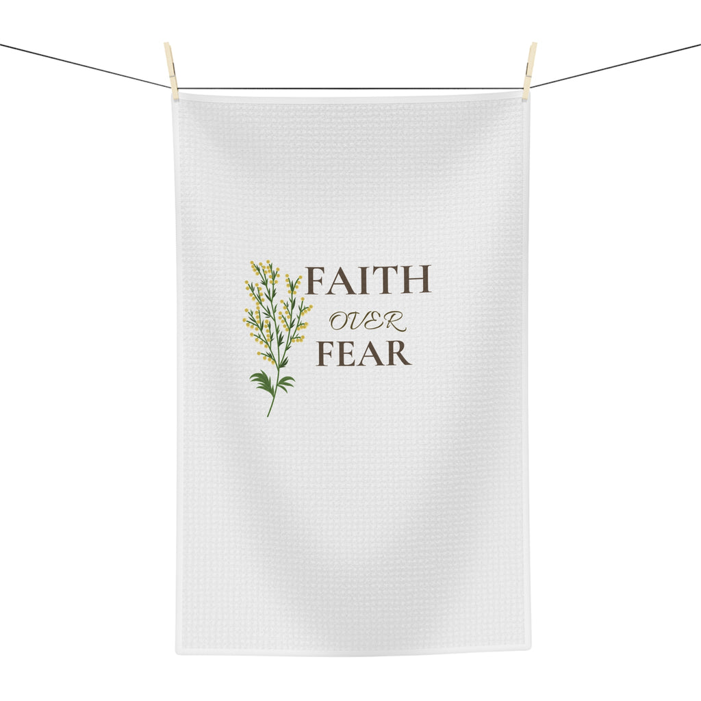Faith Over Fear Microfiber Tea Towel
