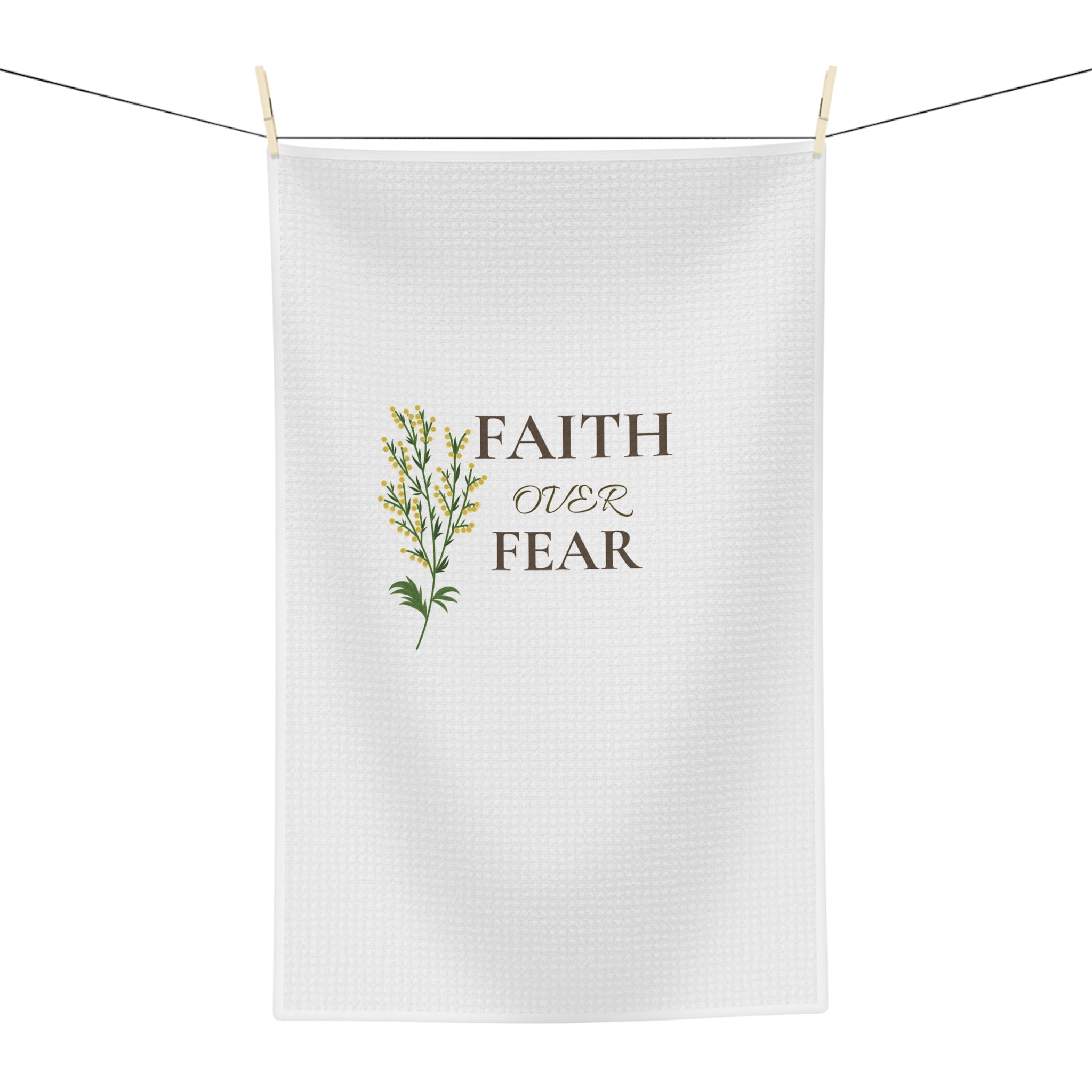 Faith Over Fear Microfiber Tea Towel